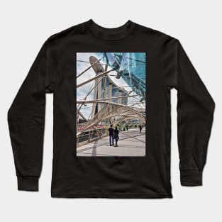 Helix Bridge in front of Marina Bay Sands Long Sleeve T-Shirt